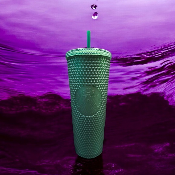 Starbucks Other - *SOLD* Starbucks Studded Dark Green Jelly Venti Tumbler
